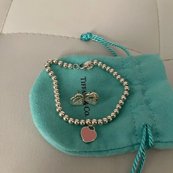 Tiffany silver matching bracelet and earring